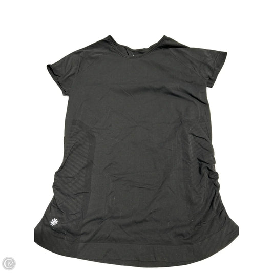 Athletic Top Short Sleeve By Athleta In Black, Size: L