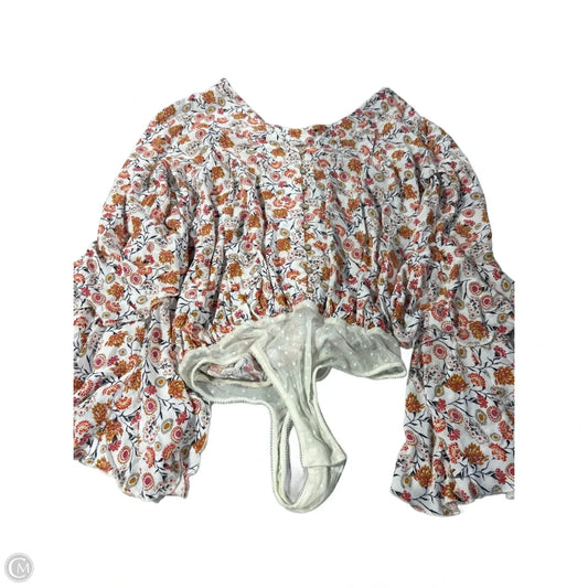 Top Long Sleeve By Free People In Floral Print, Size: Sp