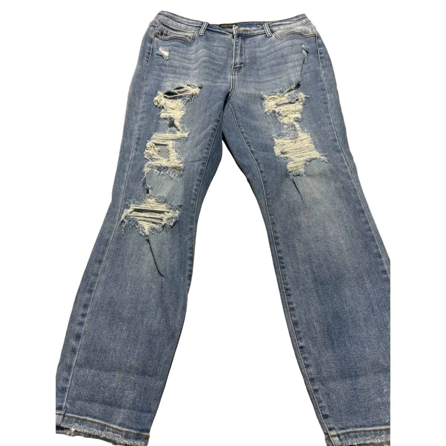 Jeans Boyfriend By Judy Blue In Blue Denim, Size: 12