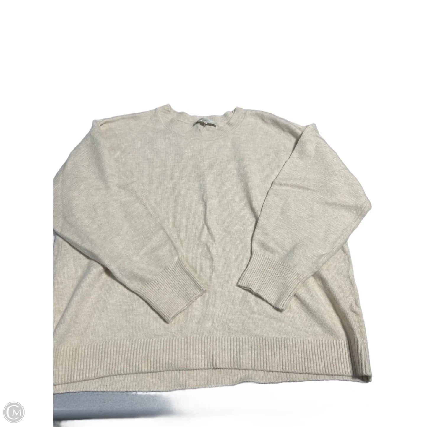Sweater By Loft In Cream, Size: L