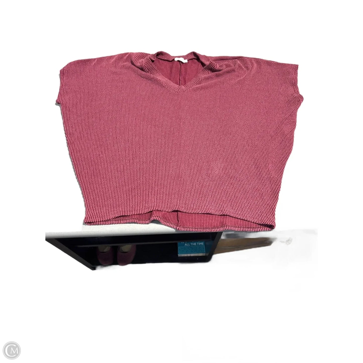 Top Short Sleeve By Charlotte Avery In Purple, Size: L