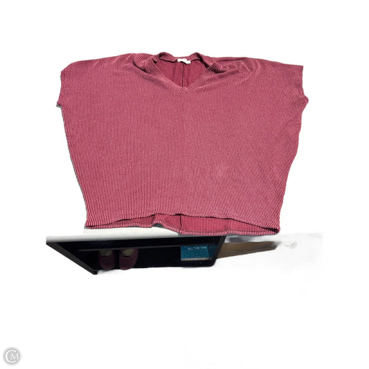 Top Short Sleeve By Charlotte Avery In Purple, Size: L