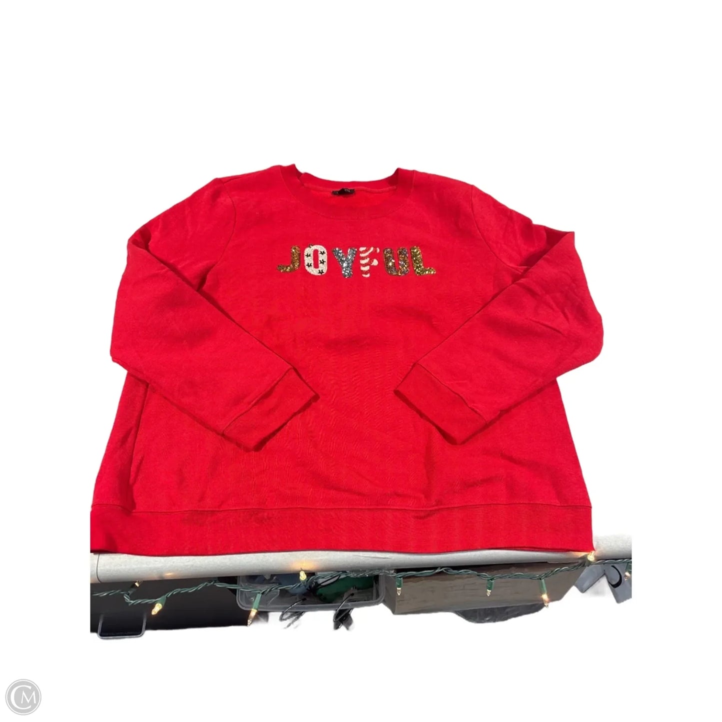 Top Long Sleeve By Talbots In Red, Size: Xl