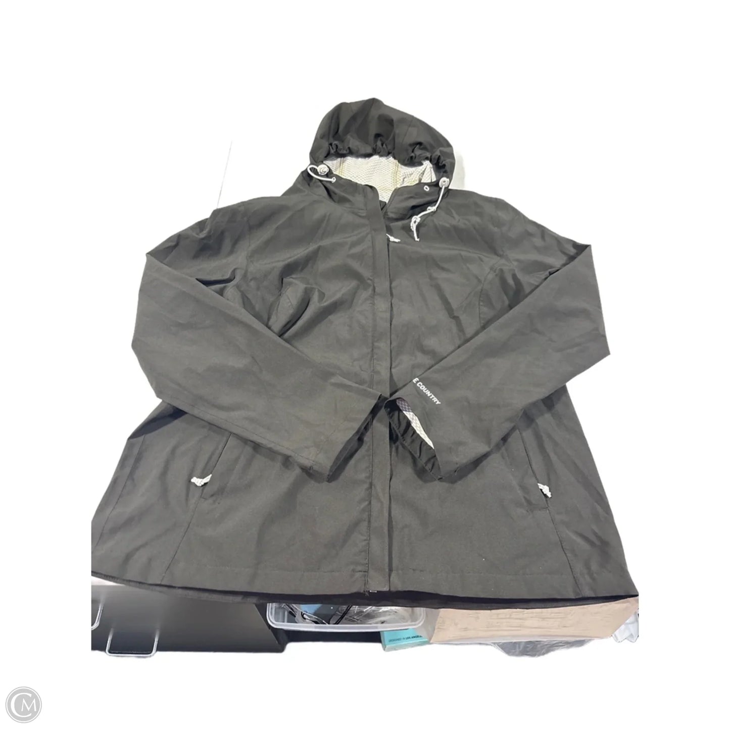 Jacket Windbreaker By Free Country In Black, Size: L