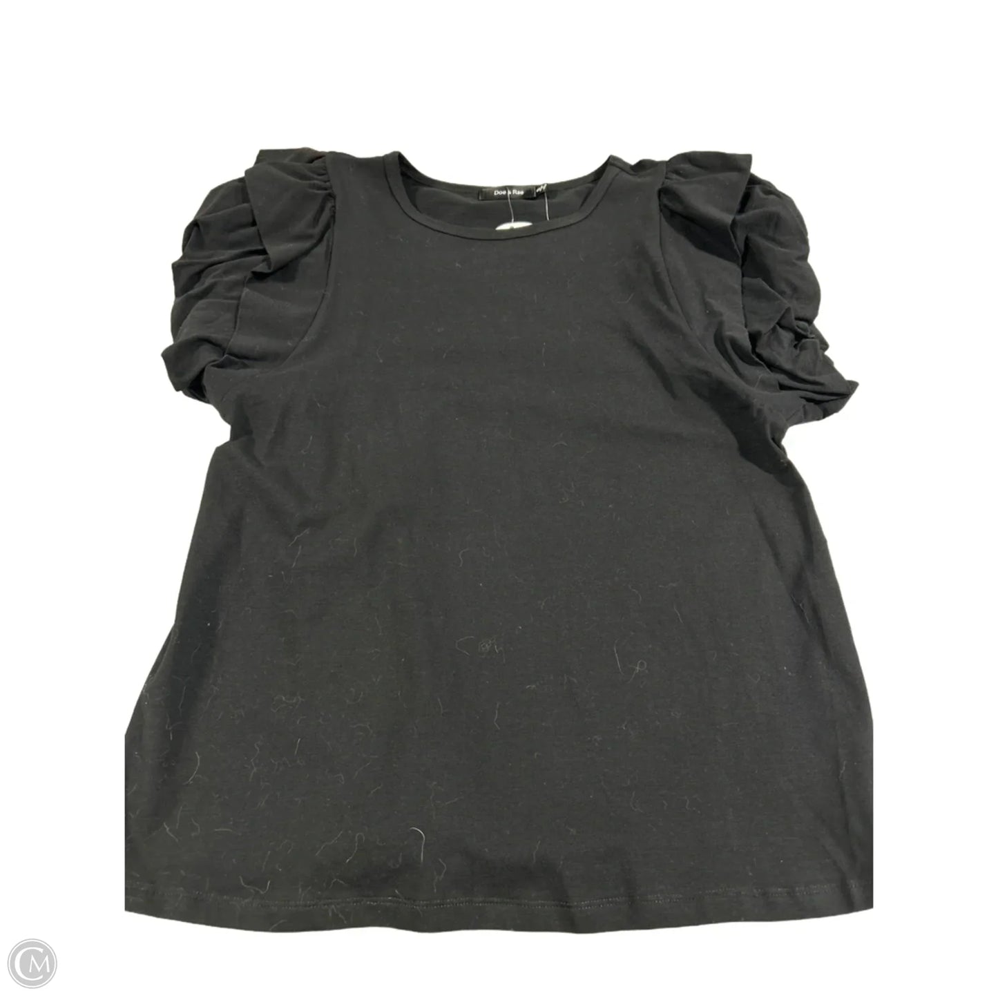 Top Short Sleeve By Doe & Rae In Black, Size: S