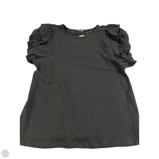 Top Short Sleeve By Doe & Rae In Black, Size: S