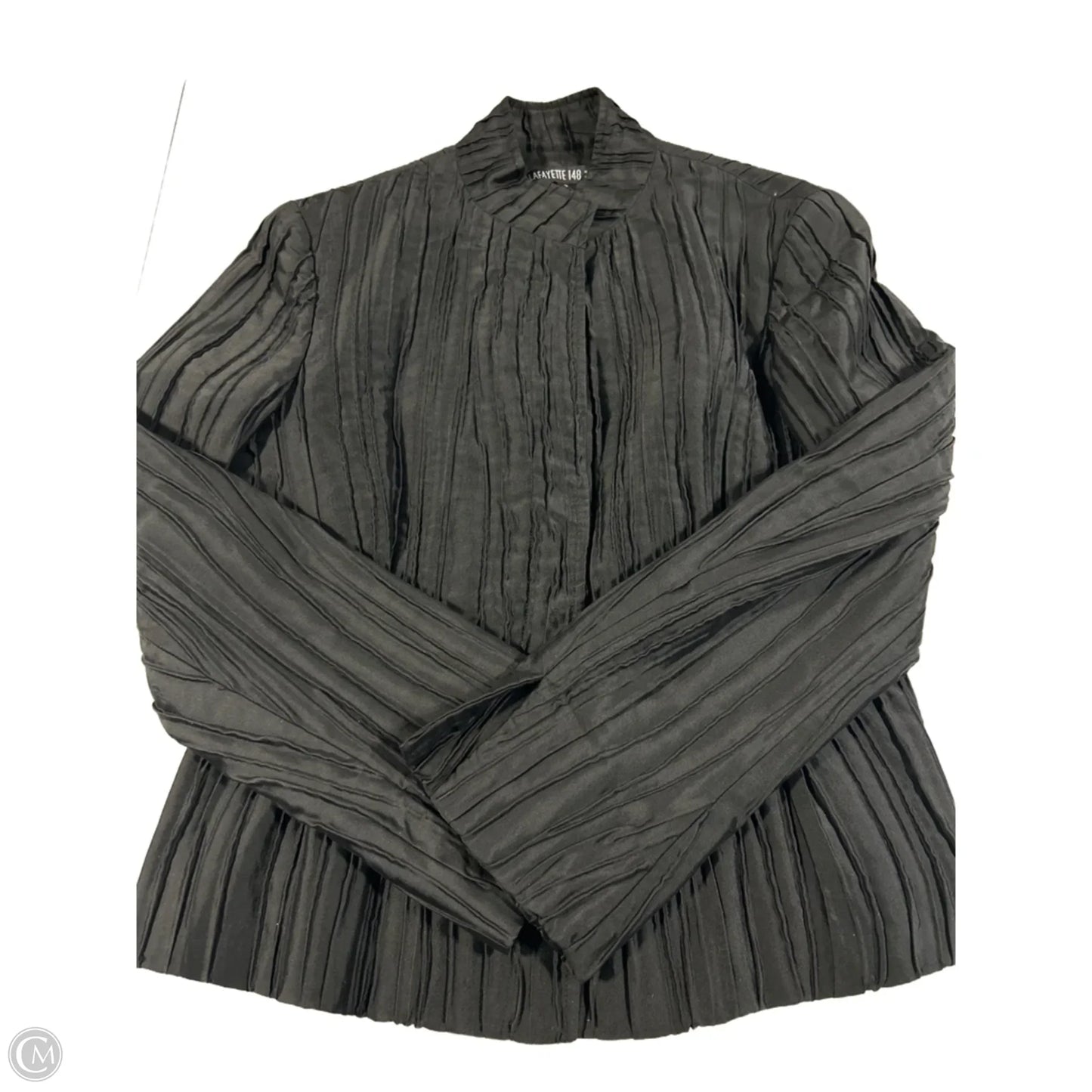 Blazer Designer By Lafayette 148 In Black, Size: M