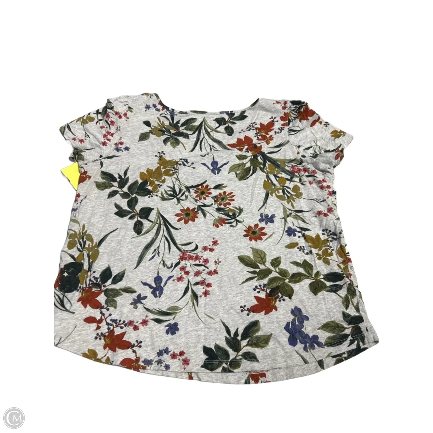 Top Short Sleeve By Anthropologie In Floral Print, Size: M