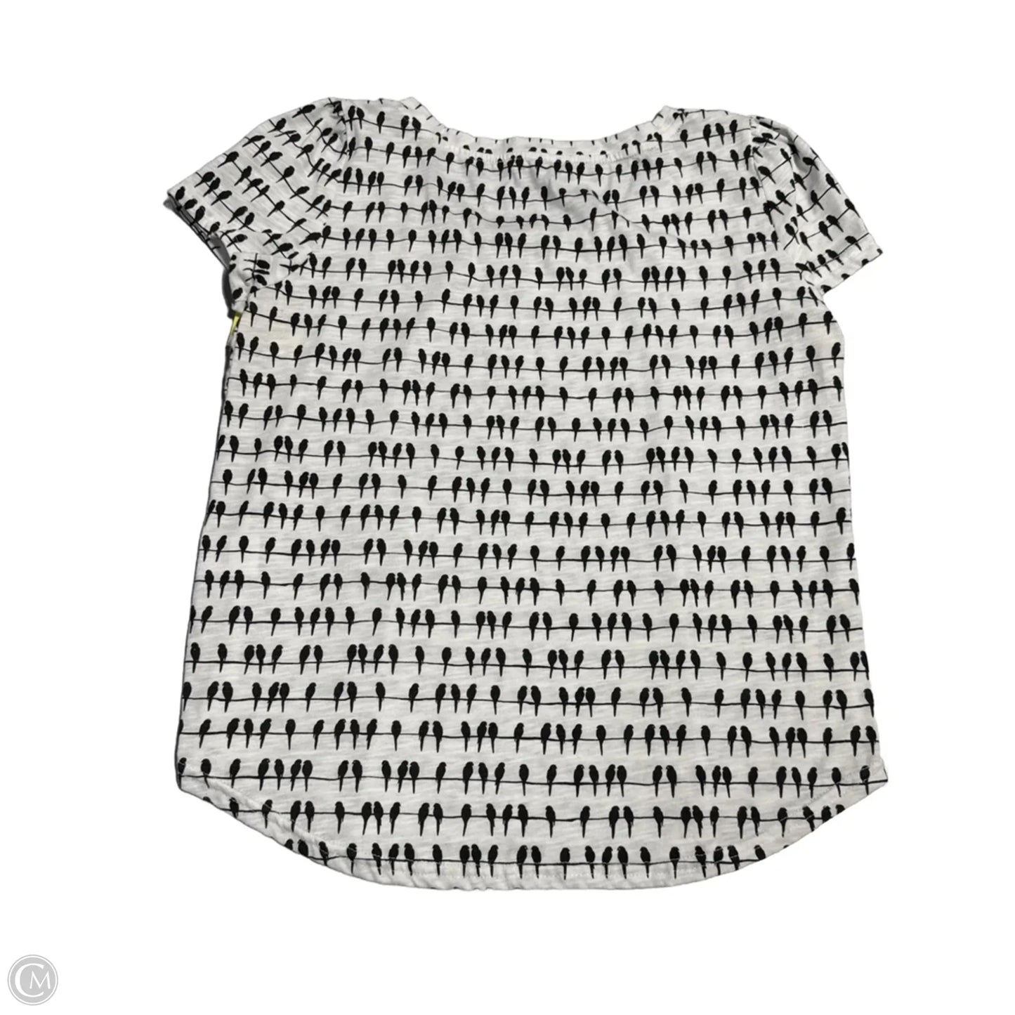 Top Short Sleeve By Jane And Delancey In Black & White, Size: S