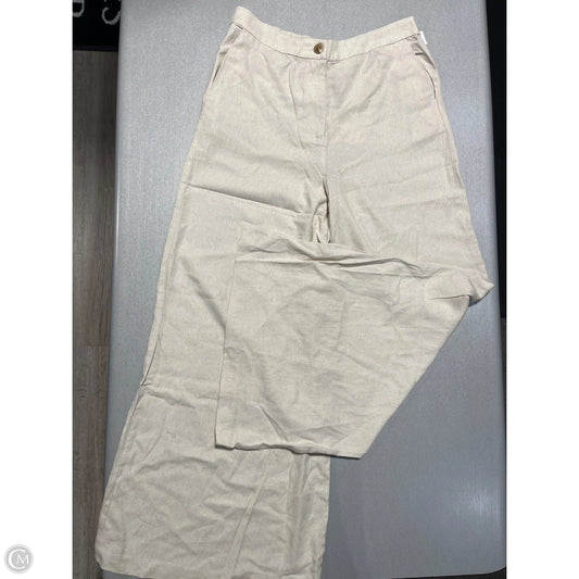 Pants Linen wide leg By Dress Forum In Cream, Size: L