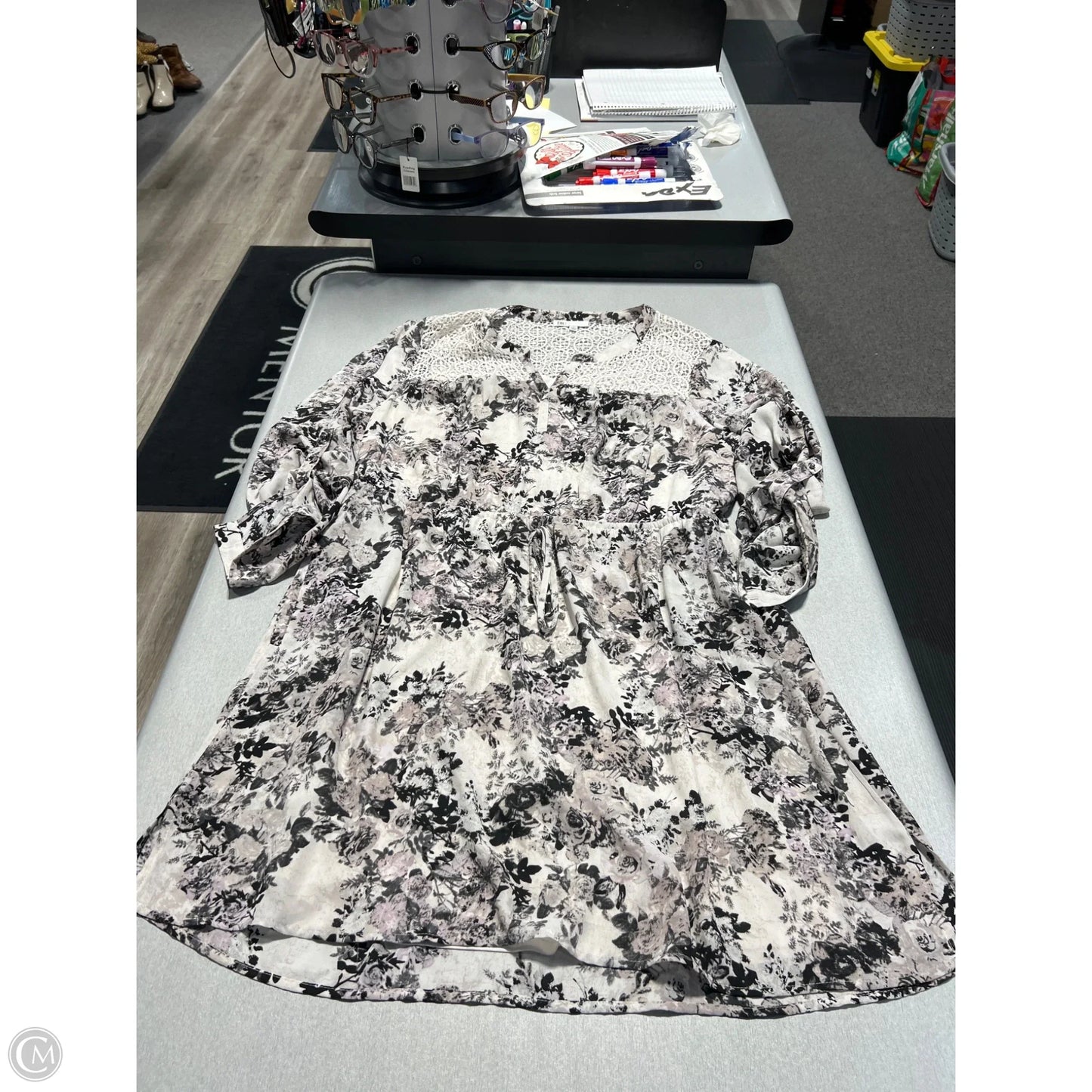 Dress Casual Short By Dr2 In Floral Print, Size: 2x