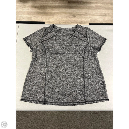 Top Short Sleeve By Livi Active In Grey, Size: 1x