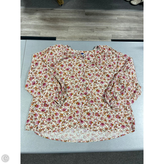 Top Long Sleeve By Old Navy In Floral Print, Size: L