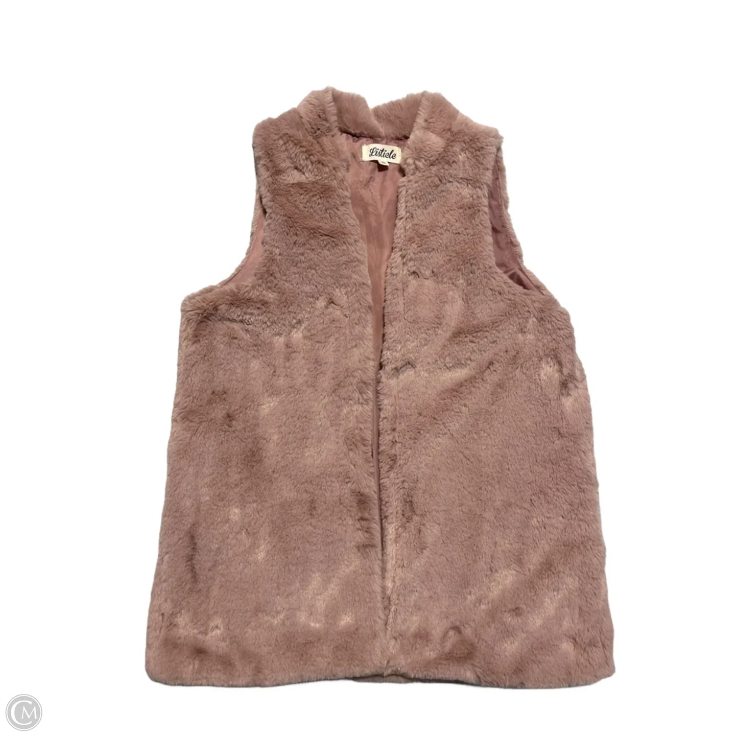 Vest Faux Fur & Sherpa By Listicle In Pink, Size: M