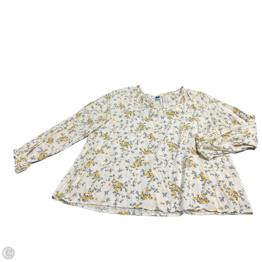 Top Long Sleeve By Old Navy In Floral Print, Size: Xl