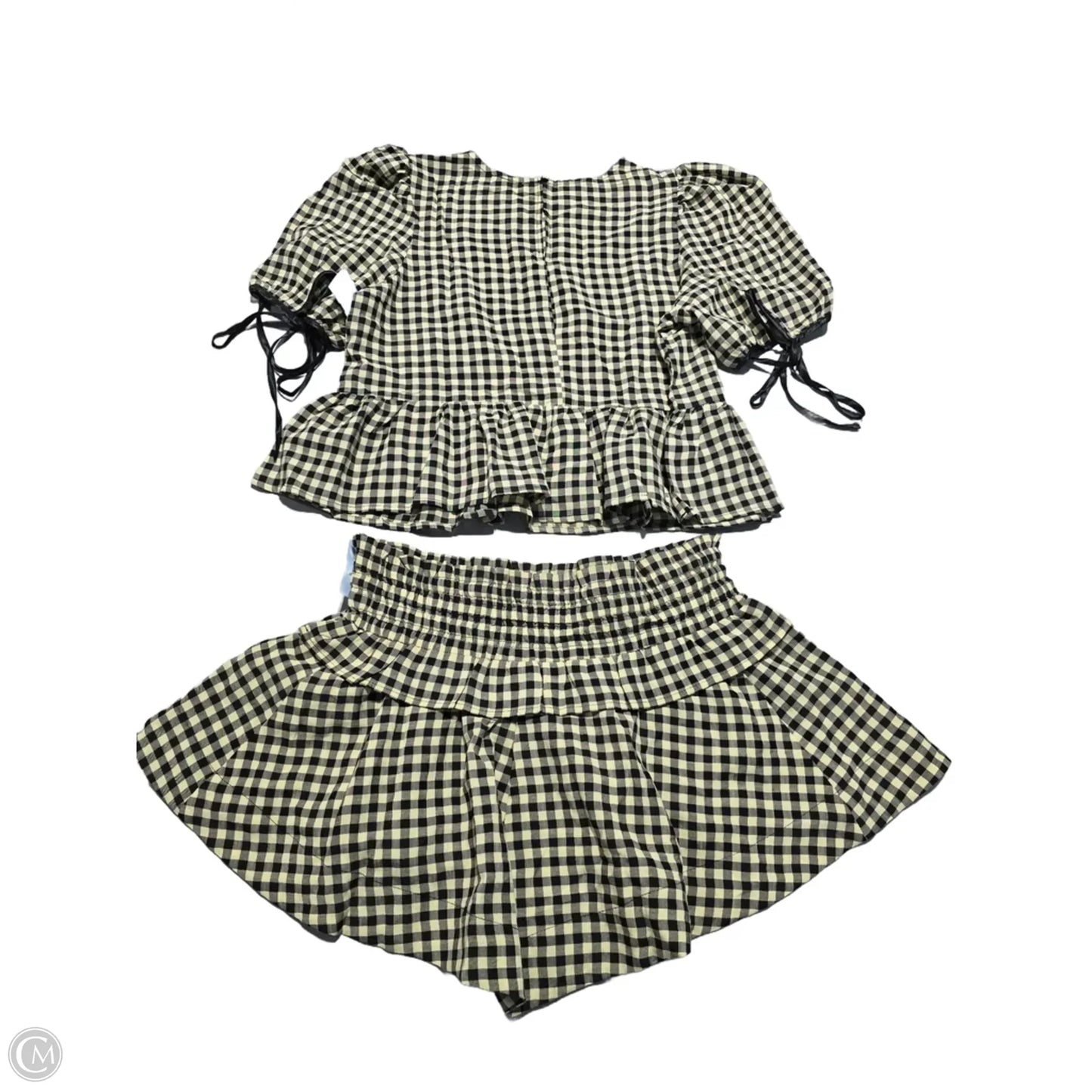Shorts Set By Tcec In Checkered Pattern, Size: L