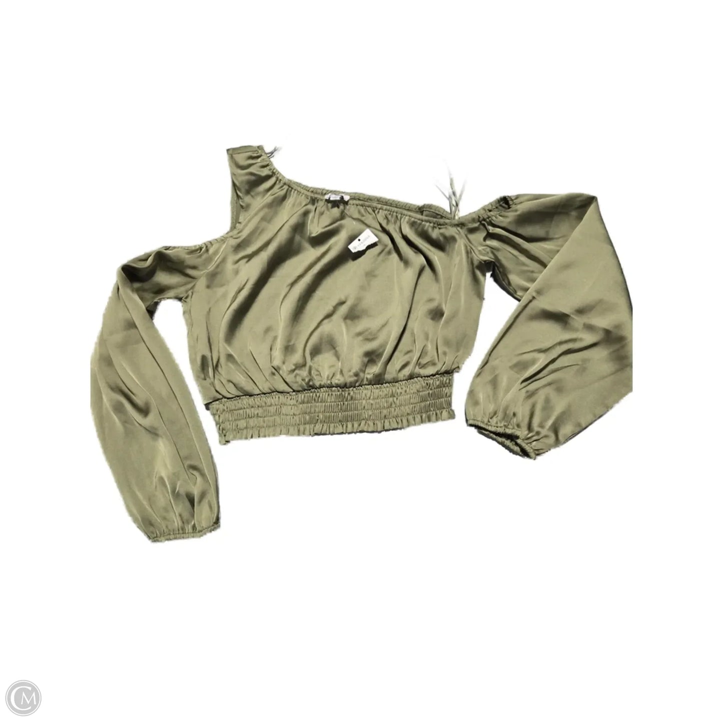 Top Long Sleeve By Versona In Green, Size: M