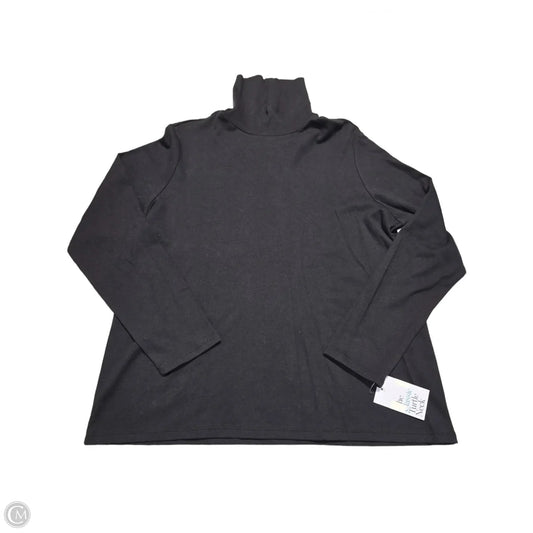 Top Long Sleeve By Croft And Barrow In Black, Size: Xxl