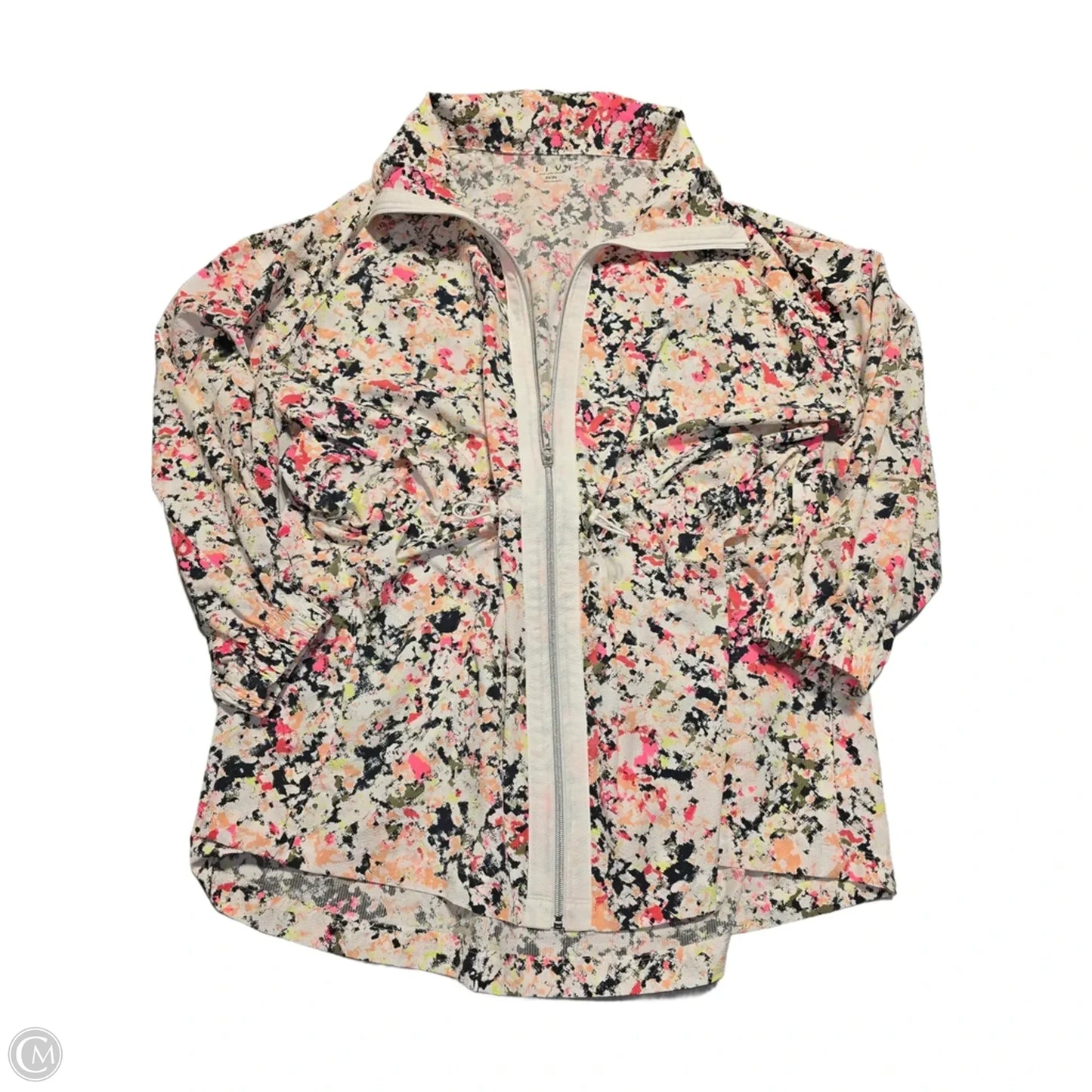 Athletic Jacket By Livi Active In Pink & White, Size: 3x