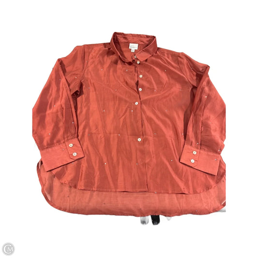 Top Long Sleeve By Bailey 44 In Orange, Size: Xl