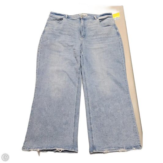 Jeans Wide Leg By Vervet In Blue Denim, Size: 3x