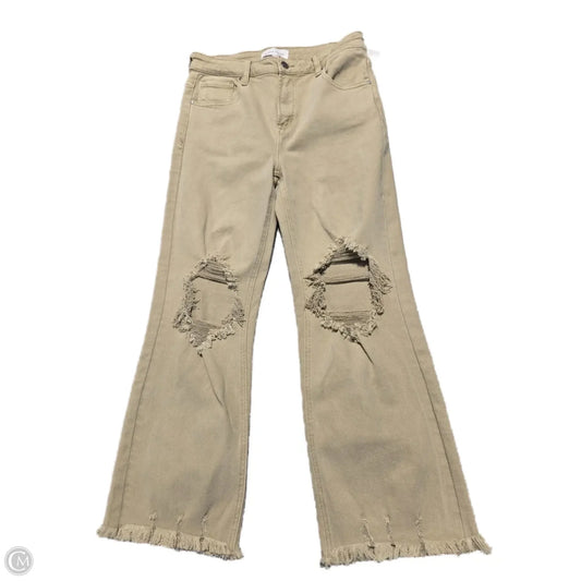 Jeans Wide Leg By Risen In Tan, Size: 12