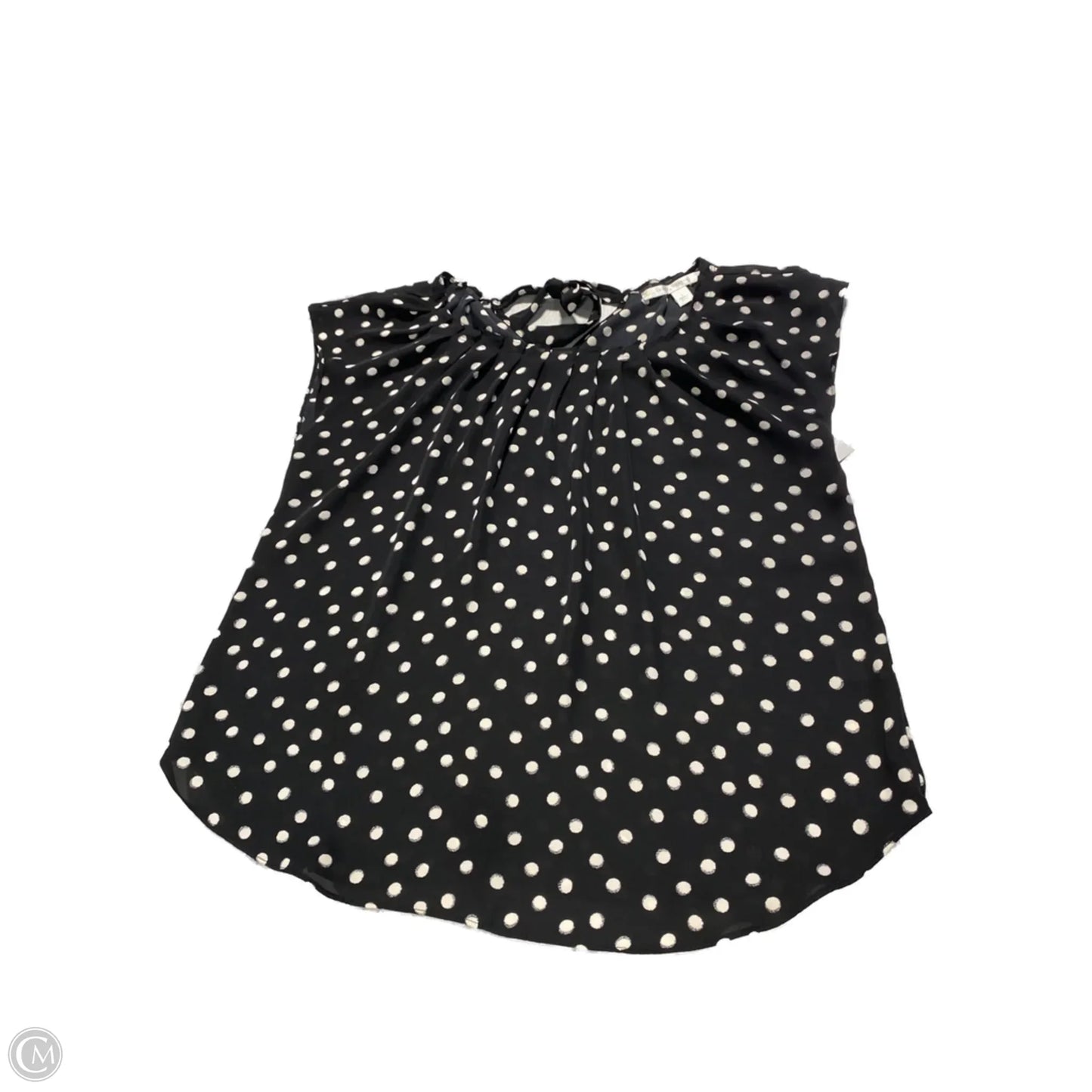 Blouse Short Sleeve By Cmc In Polkadot Pattern, Size: L