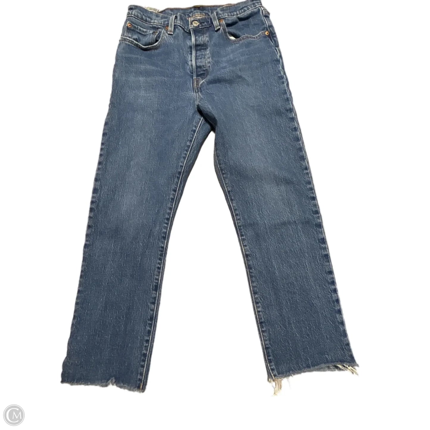 Jeans Straight By Levis In Blue Denim, Size: 2
