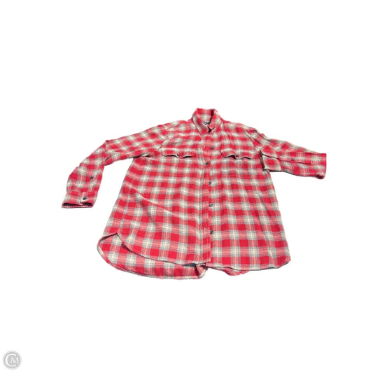 Top Long Sleeve By Madewell In Plaid Pattern, Size: S