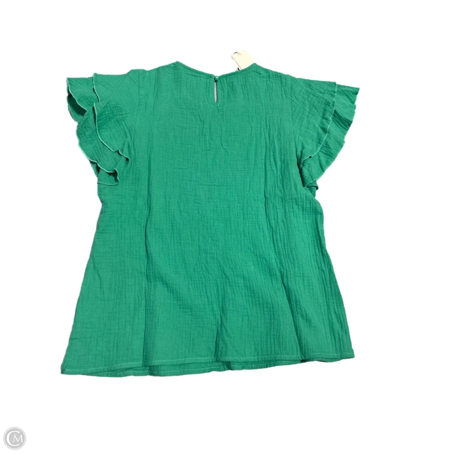 Top Short Sleeve By Cmc In Green, Size: M
