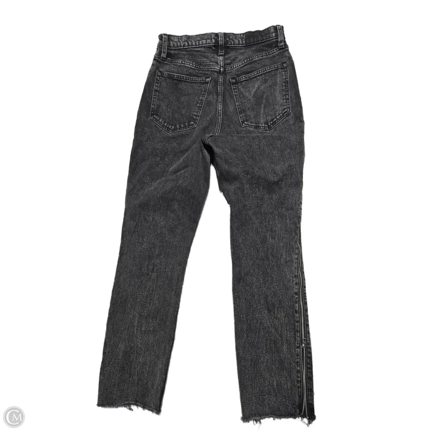 Jeans Straight By Abercrombie And Fitch In Black Denim, Size: 4