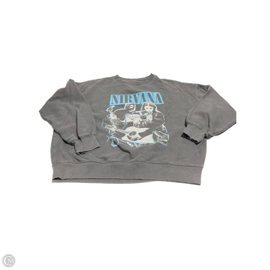 Top Long Sleeve By American Eagle In Grey, Size: S