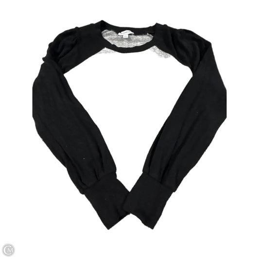 Top Long Sleeve By Evereve In Black & Grey, Size: S