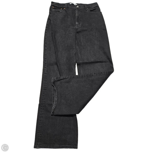 Jeans Straight By Abercrombie And Fitch In Black Denim, Size: 8