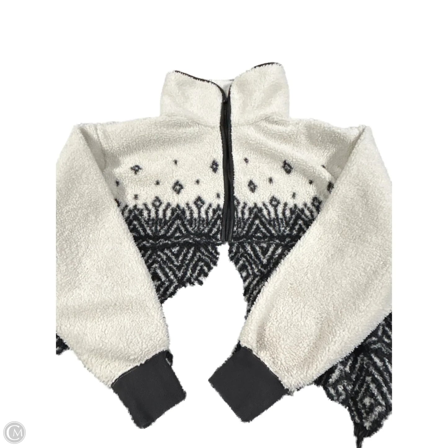Jacket Faux Fur & Sherpa By Calia In Black & White, Size: S