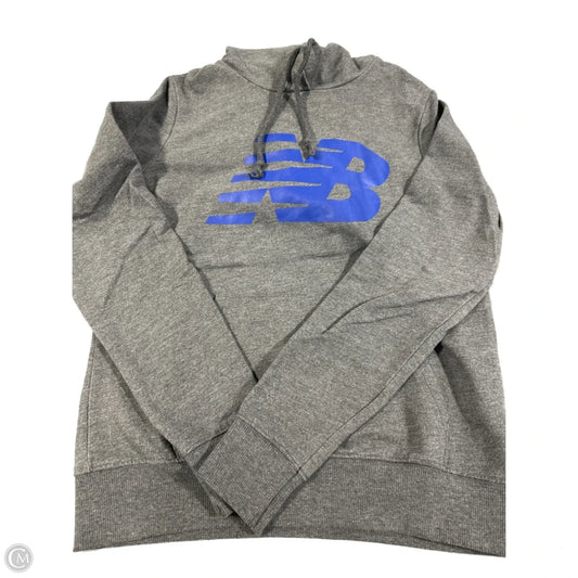 Sweatshirt Hoodie By New Balance In Grey, Size: S