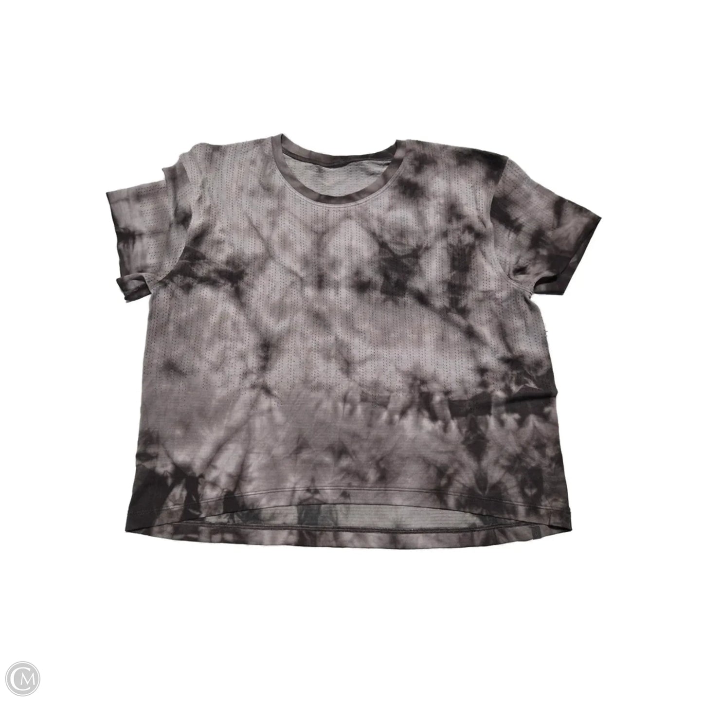 Athletic Top Short Sleeve By Lululemon In Grey, Size: S