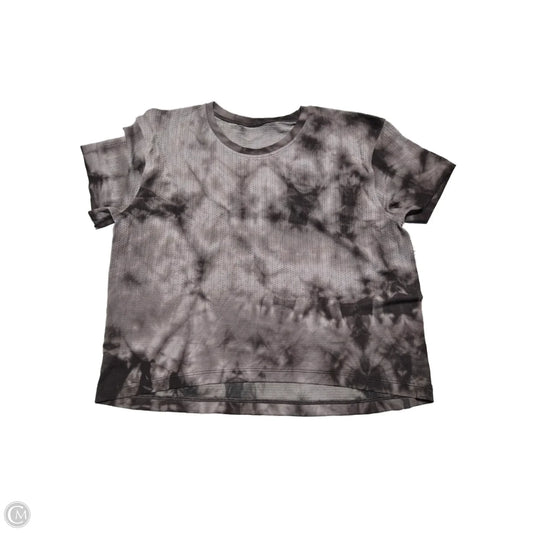 Athletic Top Short Sleeve By Lululemon In Grey, Size: S