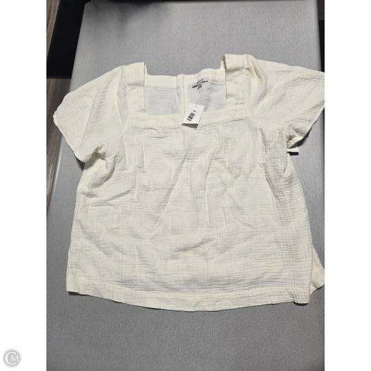 Top Short Sleeve By Madewell In White, Size: Xxl