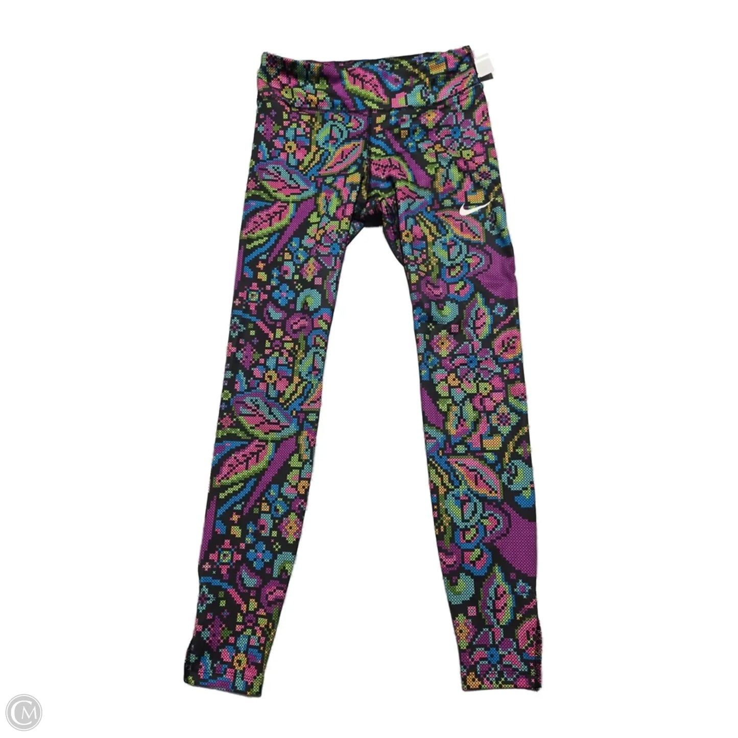 Athletic Leggings By Nike In Multi-colored, Size: M