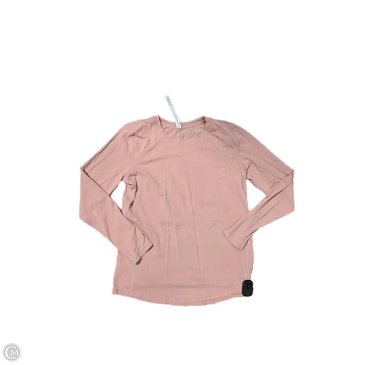 Athletic Top Long Sleeve Collar By Lululemon In Pink, Size: 6
