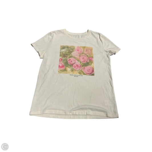 Top Short Sleeve By Lucky Brand In Yellow, Size: S