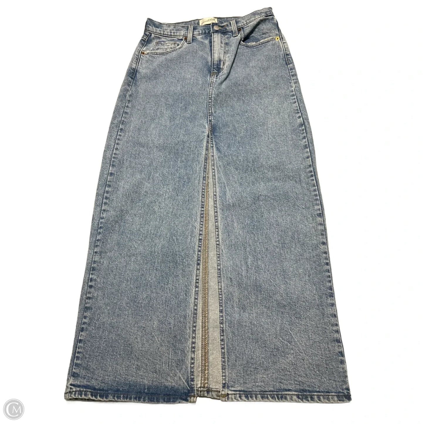 Skirt Maxi By Universal Thread In Blue Denim, Size: 4