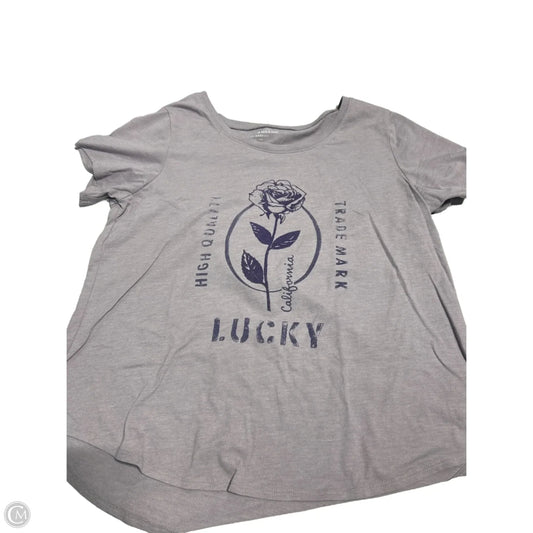 Top Short Sleeve By Lucky Brand In Purple, Size: L