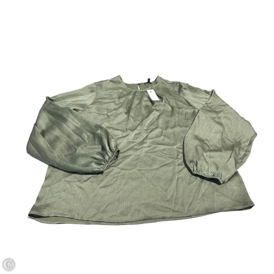Blouse Long Sleeve By Express In Green, Size: L