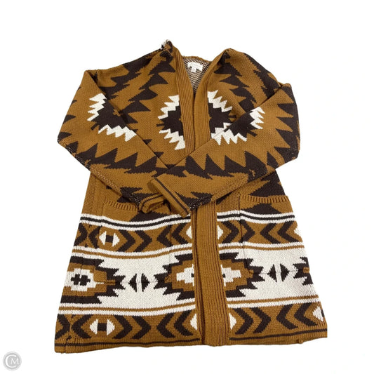 Cardigan By Lucky Brand In Brown, Size: M