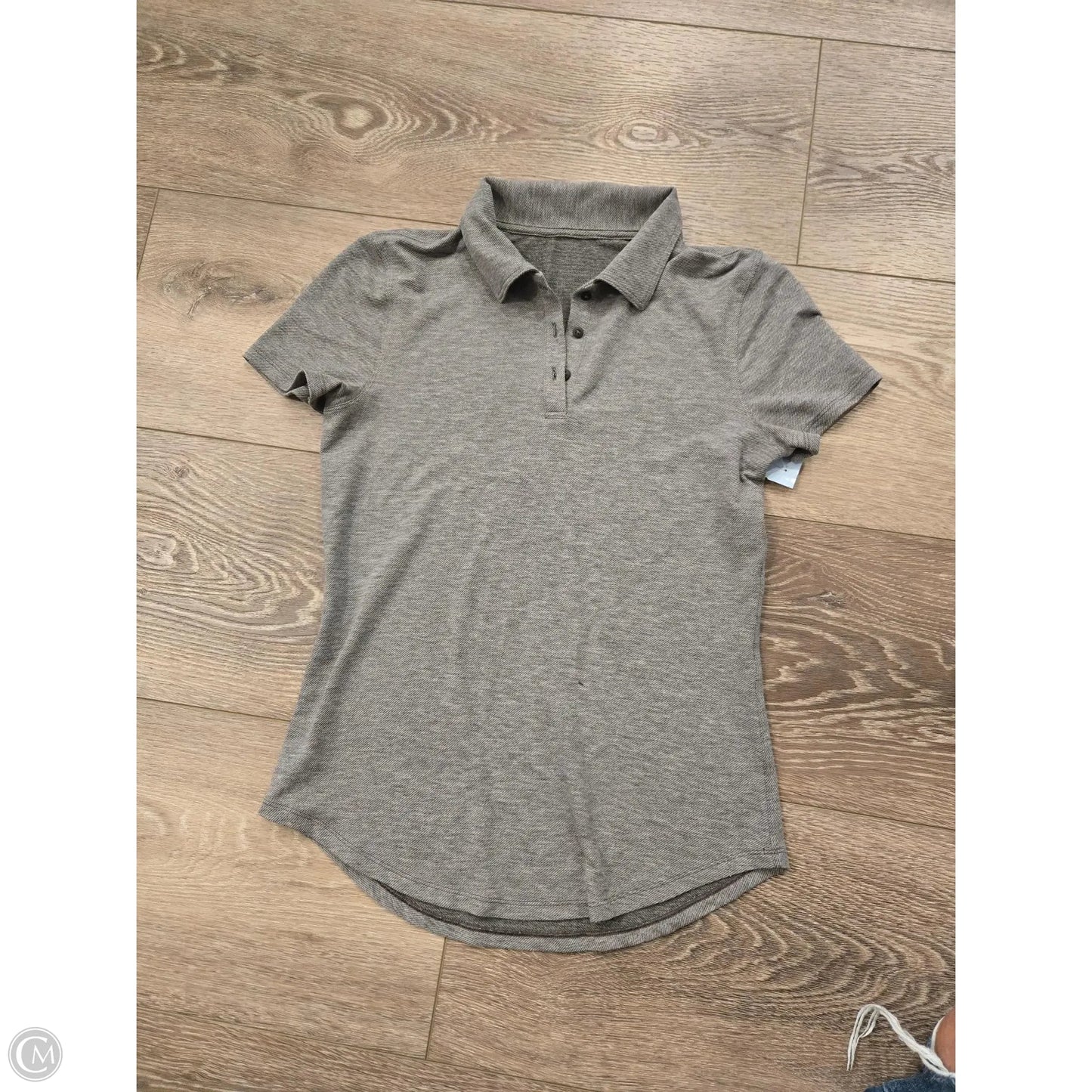 Top Short Sleeve By Lululemon In Grey, Size: S