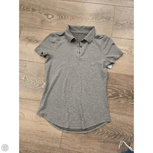 Top Short Sleeve By Lululemon In Grey, Size: S