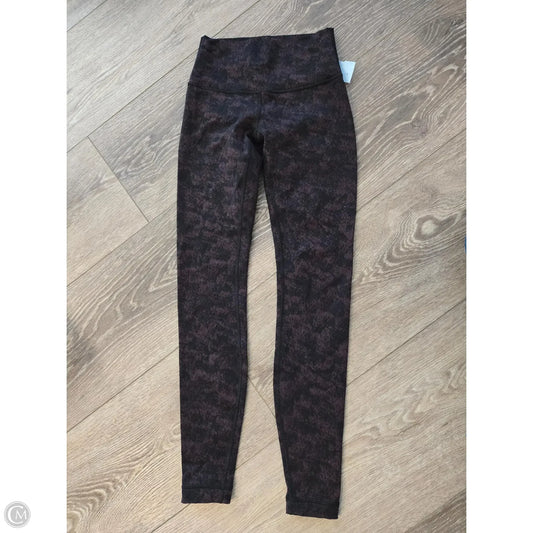 Athletic Leggings By Lululemon In Black & Purple, Size: 4