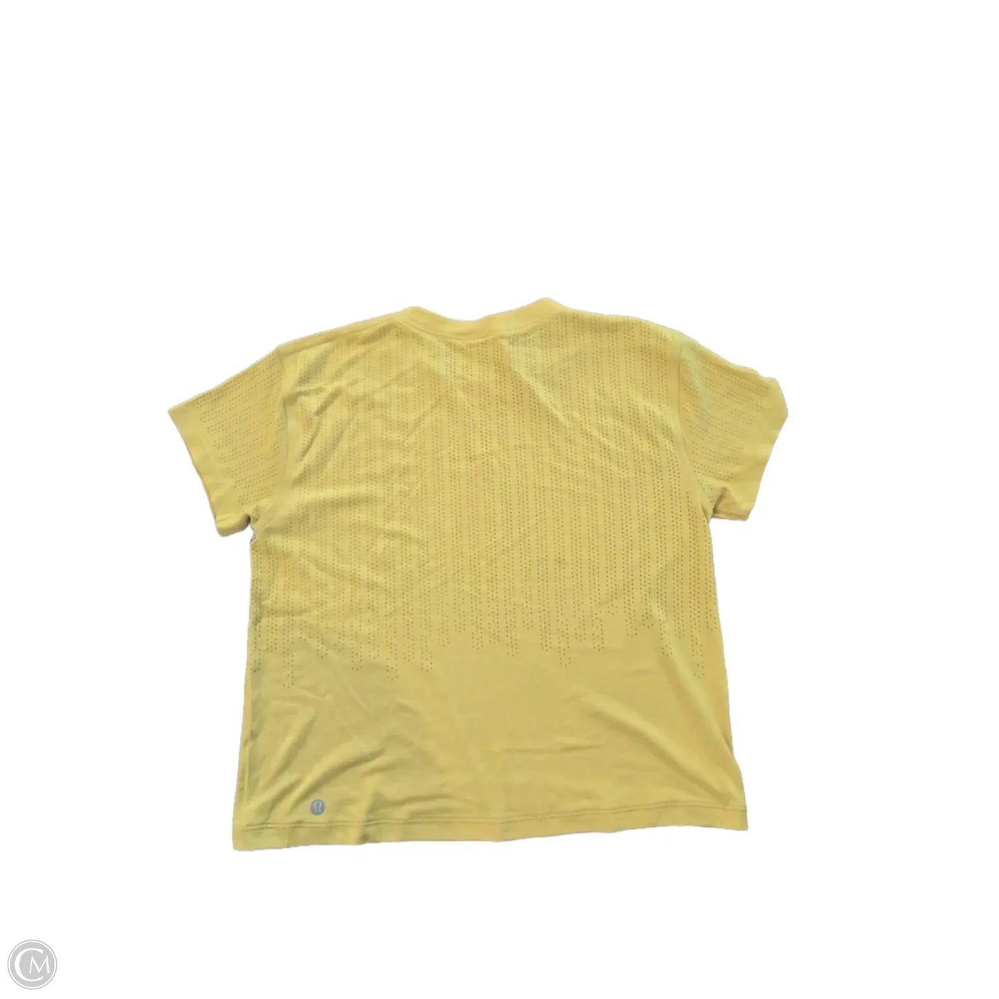 Athletic Top Short Sleeve By Lululemon In Yellow, Size: Xs